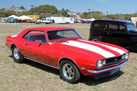 A Vintage Chevy SS Camaro at the Run to the Sun car show in Myrtle Beach, SC USA on March 15th 2013のeditorial素材