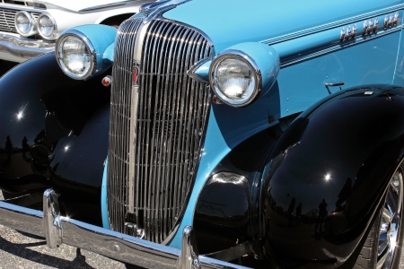 A vintage and refurbished classic Oldsmobile. On display at the Run to the Sun car show in Myrtle Beach, SC, March 2013のeditorial素材
