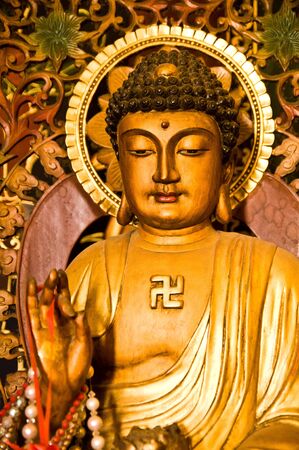 Portrait of a Buddha statue, Thailand のeditorial素材