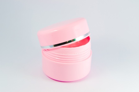 Closeup of jar of moisturizing face creamの写真素材