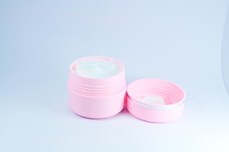 Closeup of jar of moisturizing face cream