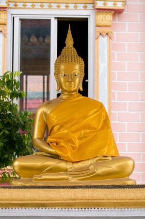 Statue of gold Buddhaのeditorial素材