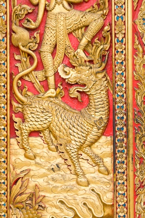 Thai art style on wall,の写真素材