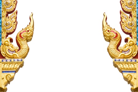 Traditional Thai style pattern on white backgroundの写真素材