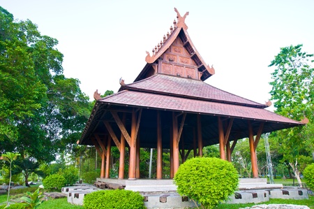 Pavilion In Suan Luang Rama 9 Of Thailand のeditorial素材