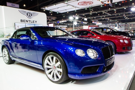 NONTHABURI - December 9  Bentley The new Flying Spur car at The 30th Thailand International Motor Expo on December 9, 2013 in Nonthaburi, Thailand のeditorial素材