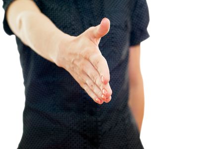 The hand stretched for hand shakeの写真素材