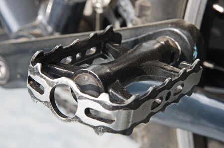 close-up of black pedal