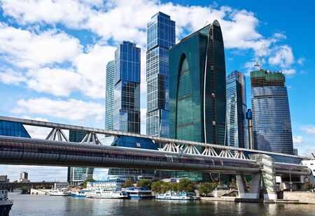 Skyscrapers in business centerの写真素材