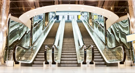escalator in contemporary interiorの写真素材