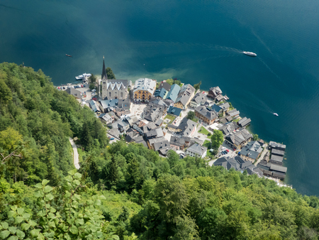 Hallstatt from aboveの写真素材