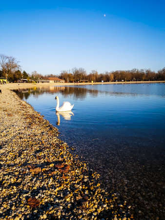 Croatia Zagreb Jarun Lake Landscapeの写真素材