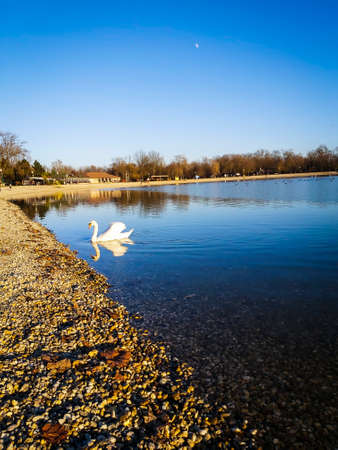 Croatia Zagreb Jarun Lake Landscapeの写真素材