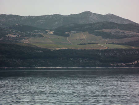Beautiful Dalmatia Hill Seascape Coastの写真素材