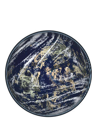 Planet Earth in a Woodcutstyle