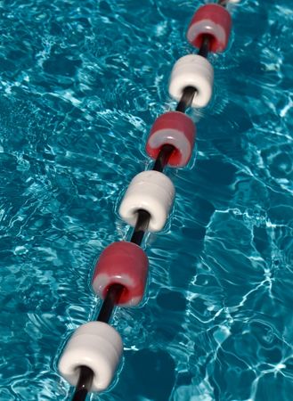 Colored stripe in swimming poolの写真素材