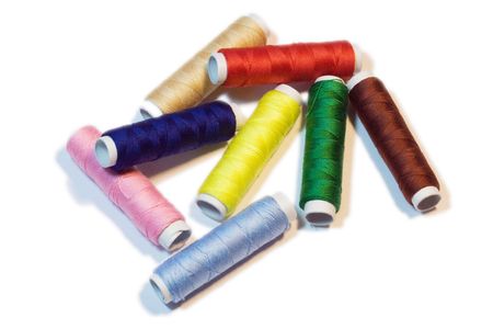 Set of colorful sewing isolated on white