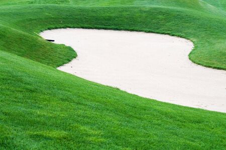 Sand trap on the golf courseの写真素材