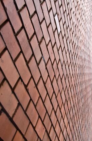Diagonal brick wall backgroundの写真素材
