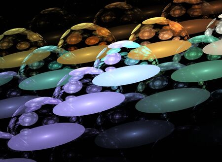 Abstract background (bubbles on the black)の写真素材