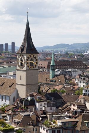 St. Peter's church in Zurich (Switzerland)の写真素材