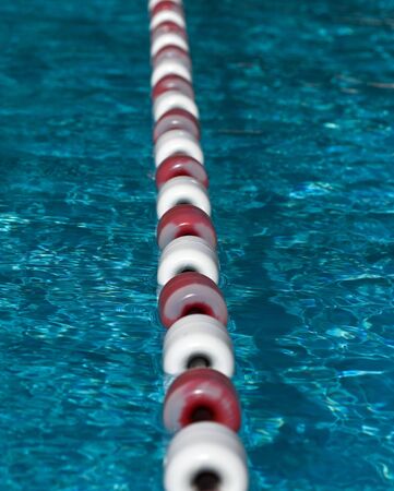 Colored stripe in swimming poolの写真素材