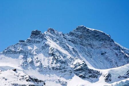 Winter landscape in the Jungfrau regionの写真素材
