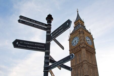 Famous Big Ben clock tower in London, UK.の写真素材