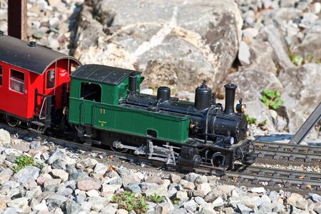Miniature model of the steam train