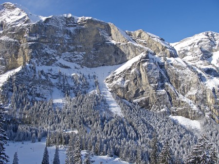Winter in the swiss alps (Melchsee-Frutt, Switzerland)