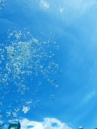 water and bubbles background (underwater)の写真素材