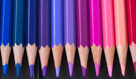 Set of pencils isolated on white backgroundの写真素材