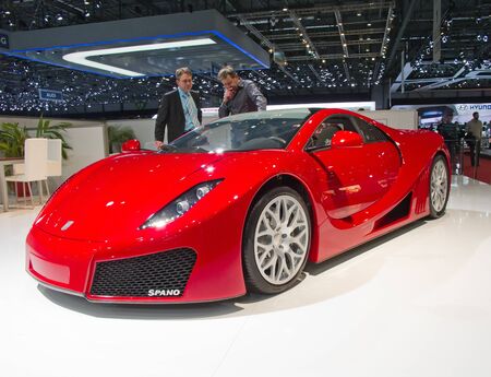 GENEVA - MARCH 8: The Bugatti Spano GTA Car preview on the 81st International Motor Show...