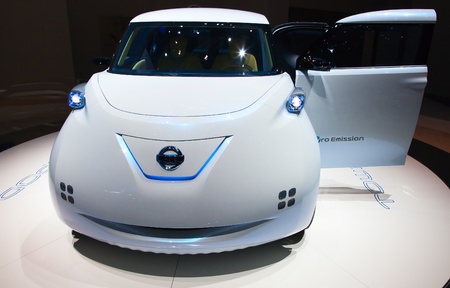 GENEVA - MARCH 8: The fully electric Nissan Townpod on display at the 81st International Motor Show...
