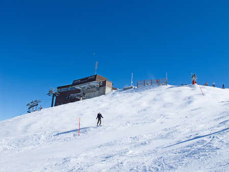Winter in the swiss alps, Switzerlandのeditorial素材