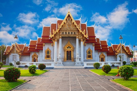 Famous Wat Benjamaborphit (Marble Temple) in Bangkok, Thailand