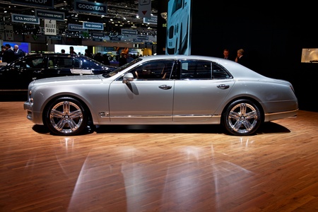 GENEVA - MARCH 8: The new Bentley Continental "Flying Star" on display at the 81st International Motor Show Palexpo-Geneva on March 8; 2011  in Geneva, Switzerland.のeditorial素材