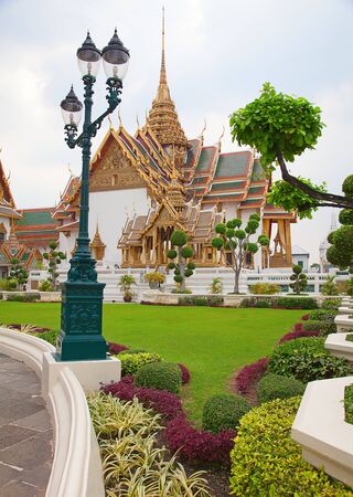 Grand Palace and Temple of Emerald Buddha complex in Bangkok, Thailandの写真素材