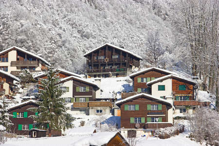 Winter in the swiss alps, Switzerlandのeditorial素材