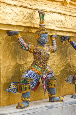 Elements of the decorations of the Grand Palace and Temple of Emerald Buddha in Bangkok, Thailandの写真素材