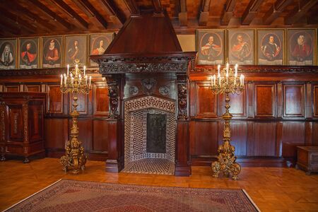 Interior of the medieval in Nesvizh near Minsk, Belarusのeditorial素材