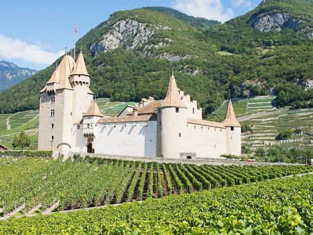 Famous castle Chateau dのeditorial素材