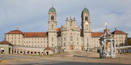 Benedictine abbey of Einsiedeln near Zurich, Switzerlandの写真素材