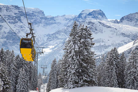 Winter in the swiss alps, Switzerlandの写真素材
