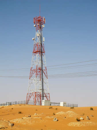 Telecommunication antenna near Riyadh, Saudi Arabiaのeditorial素材