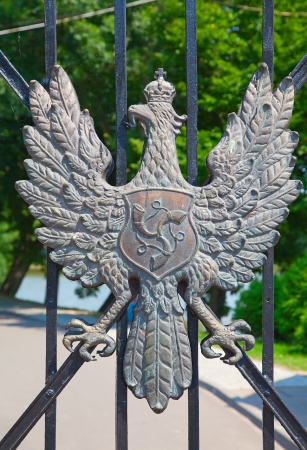 Iron eagle (ancient coat of arms on the gate)のeditorial素材