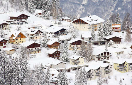Winter in the swiss alps, Switzerland