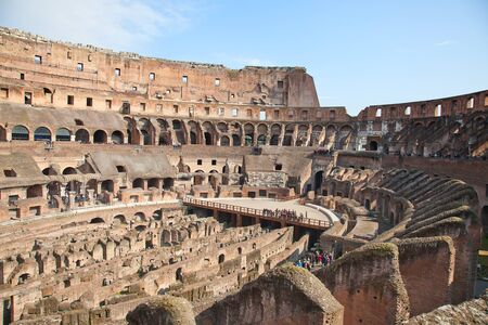 Ruins of the colloseum in Rome, Italyの写真素材