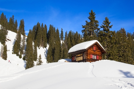 Winter in the swiss alps, Switzerlandのeditorial素材