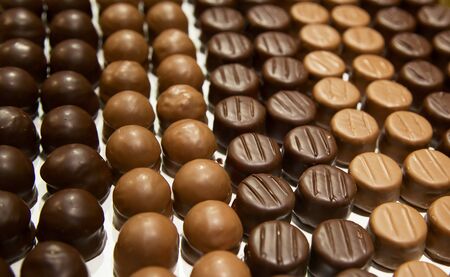 Variety of hand made swiss chocolateのeditorial素材